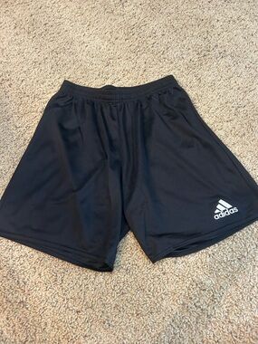 adidas Black Training Shorts with White Logo